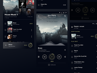 Music App_1 album best ui design inspiration music app product design simple ui song ui design