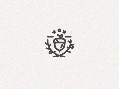 Acorn Badge badge icon illustration leaf lineart logo mark nature nut retro stars vintage
