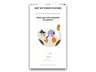 Who are you looking to adopt? app design filter graphic principle ui ux