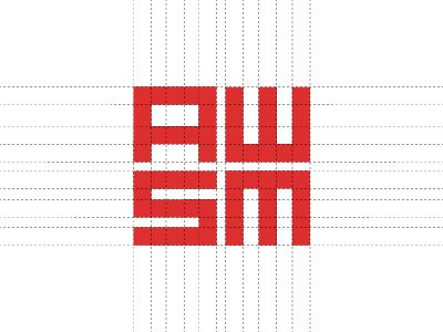 AWSM Logo apparel clothing graphic design logo grid logo logo designer logo process logo type logos mark typography