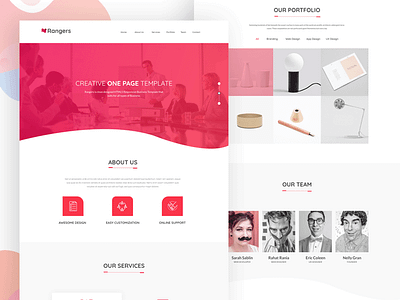 Rangers Corporate Web Template Design corporate design fee template free bootstrap template free web template psd design rangers ui design ux design web design web template