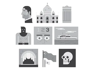 Loose Poster Elements character design flat illustration poster