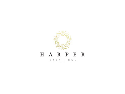 Harper Events Logo classic company event events gold harper star starburst style wedding