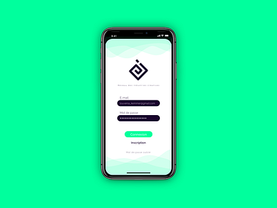 Design network app design designer graphism green iphonex ui ux