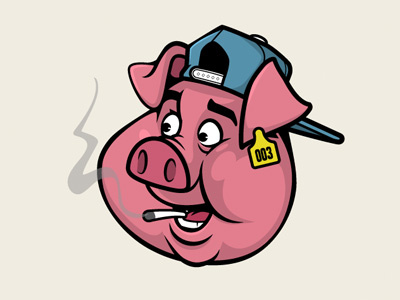 Pig character design graphics illustration pig t shirt design vector design