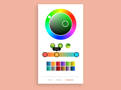 Gradient Editor app color picker gradient ios mobile vector