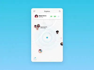 Daily UI #020 app dailyui location tracker meeting ui