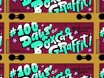 100 Days of Boxcar Graffiti brush brushes digital digital brushes graphic design hand lettering lettering photoshop brushes ps brushes