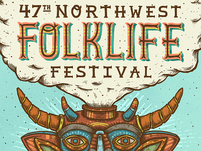 Folklife Festival festival folklife illustration mask mexico music northwest seattle type