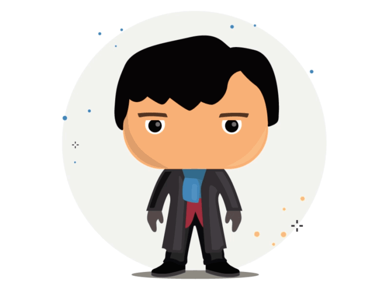 Sherlock Illustration – Freelance Recruiting App animation appdesign branding design flat icon illustration ui ux vector
