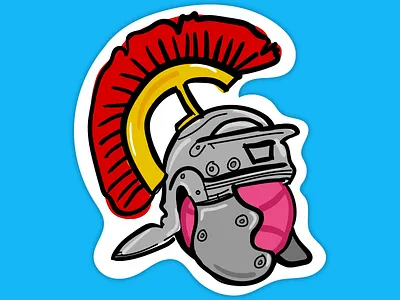 Roman Helmet Sticker dribbble free giveaway mule pack playoff sticker stickers