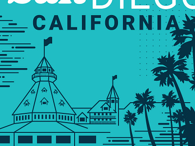 Illustration Details / MW 2018 california illustration palm tree san diego