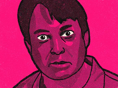 No Turkey david mitchell halftone mark corrigan mitchell webb peep show portrait procreate