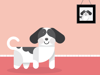 Cute Dog! adobe art artwork cat cutedog dog illustration illustrator photoshop process work