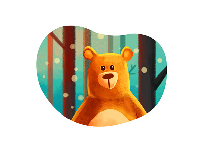 Bear animal bear character cute friendly fun funny happy illustration illustrative