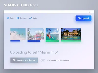 Stacks Cloud - UI Design cloud media sharing software ui windows