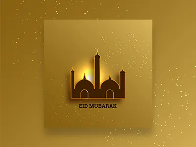 Shot3 beautiful mosque card eid mubarak illustration poster vector wishes