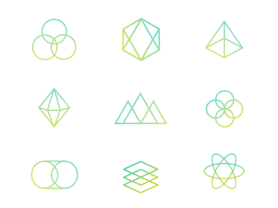 Two Tall Totems Icons abstract design gradient icons shapes symbols two tall totems ui