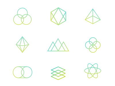 Two Tall Totems Icons abstract design gradient icons shapes symbols two tall totems ui