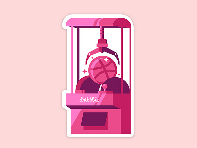 Claw Machine ball claw machine dribbble lucky mule playoff sticker