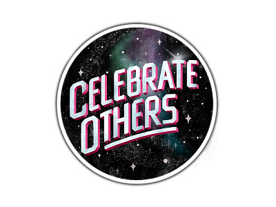 Celebrate Others - Playoff! Dribbble Sticker Pack illustration lettering type typography