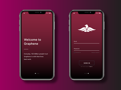 Graphene android app banking design iphone mobile onboarding rajat mehra sign in ui ux web