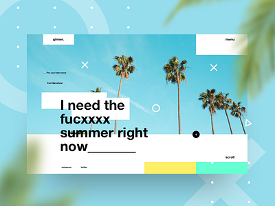 Fucxxxx summer blue palm photography summer user experience user interface web white