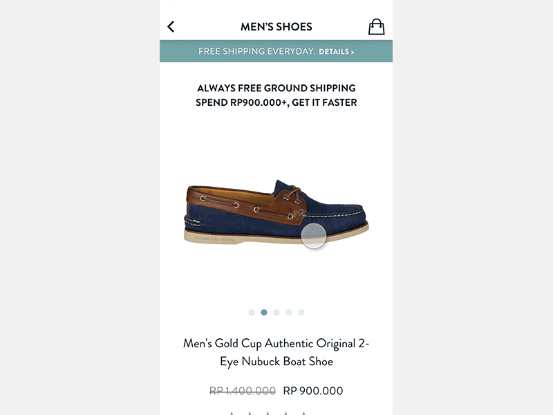 Sperry IOS App Detail - Flinto Practice ecommerce flinto productdetail sperry