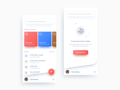 Daily UI Challenge: Day 90 Cloud Storage App box cloud daily ui challenge dropbox file upload google drive interaction design iphonex pixel 2 storage ui design ux design