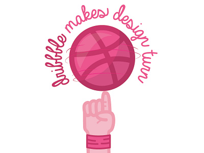 Dribbble makes design turn design dribbble illustration logo sticker