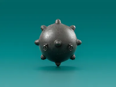 Minesweeper 3d cgi icon illustration minesweeper paint vintage windows