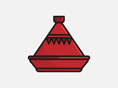 Tajin (Something's cooking) baldi cooking icon illustration moroccan morocco outline tajin wip