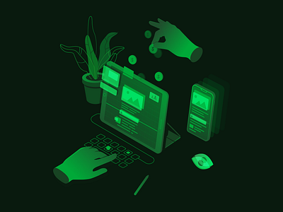 Yours: 3D Illustration 3d buttons crypto cryptocurrency graphics illustrations yours