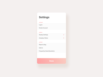 #007 Settings daily ui design settings ui ux