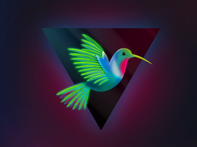 Bird Illustration art bird brush colorful illustration retro synthwave