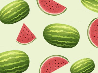 Patilla fruit green pink summer tropical