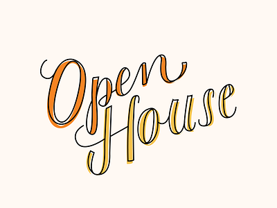 Open House Script custom script font handlettering typography