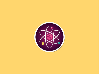 Nucleus atom base core mule nucleus sticker