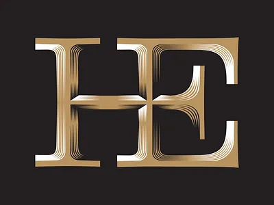 He engraving font he logo logotype typeface typography