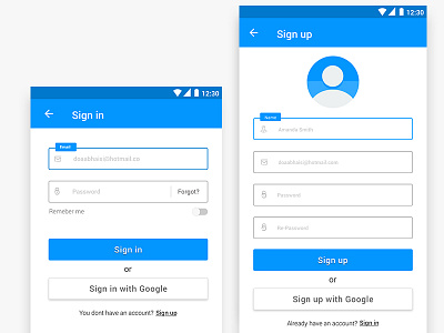 MedReminder Login SignUp android design med mobile reminder signin signup ui ux