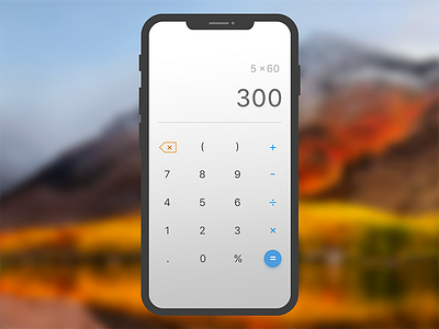 Calculator iphone X calculator concept ui iphone x ui design