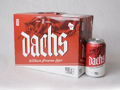 Dachs Logotype badger beer lettering logotype wisconsin