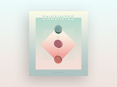 Unit Lab Poster abstract art branding color design digital electronic geometric pastel poster print typography