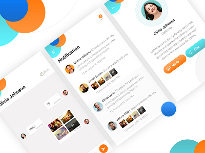 Lounge app application chat concept iphone notification social ui ux