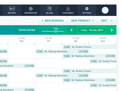 Dashboard WIP buttons dashboard gradient green rentals web app