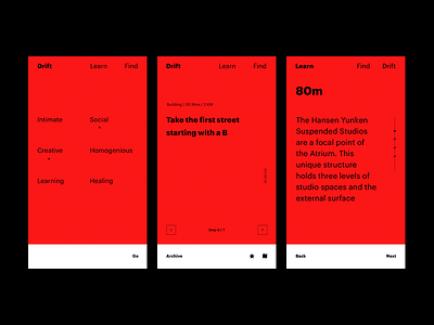 Drift colour concept design mobile ui