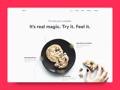 Daily UI Challenge: Day 91 Website for cookie bakery breakfast cookie daily ui challenge food hotel interaction design restaurant ui design ux design web design website