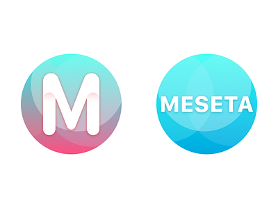 MESETA blue icon logo