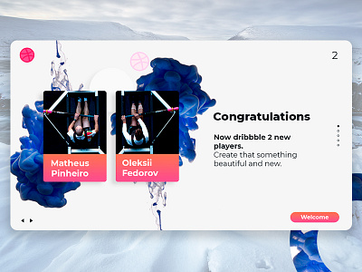 New Dribbble Players. desktop dribbble fullscreen invitation invite minimal new player ui ux web website