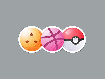 Favourite Balls balls dragon ball dragon ball z illustration nostalgia pokeball sticker